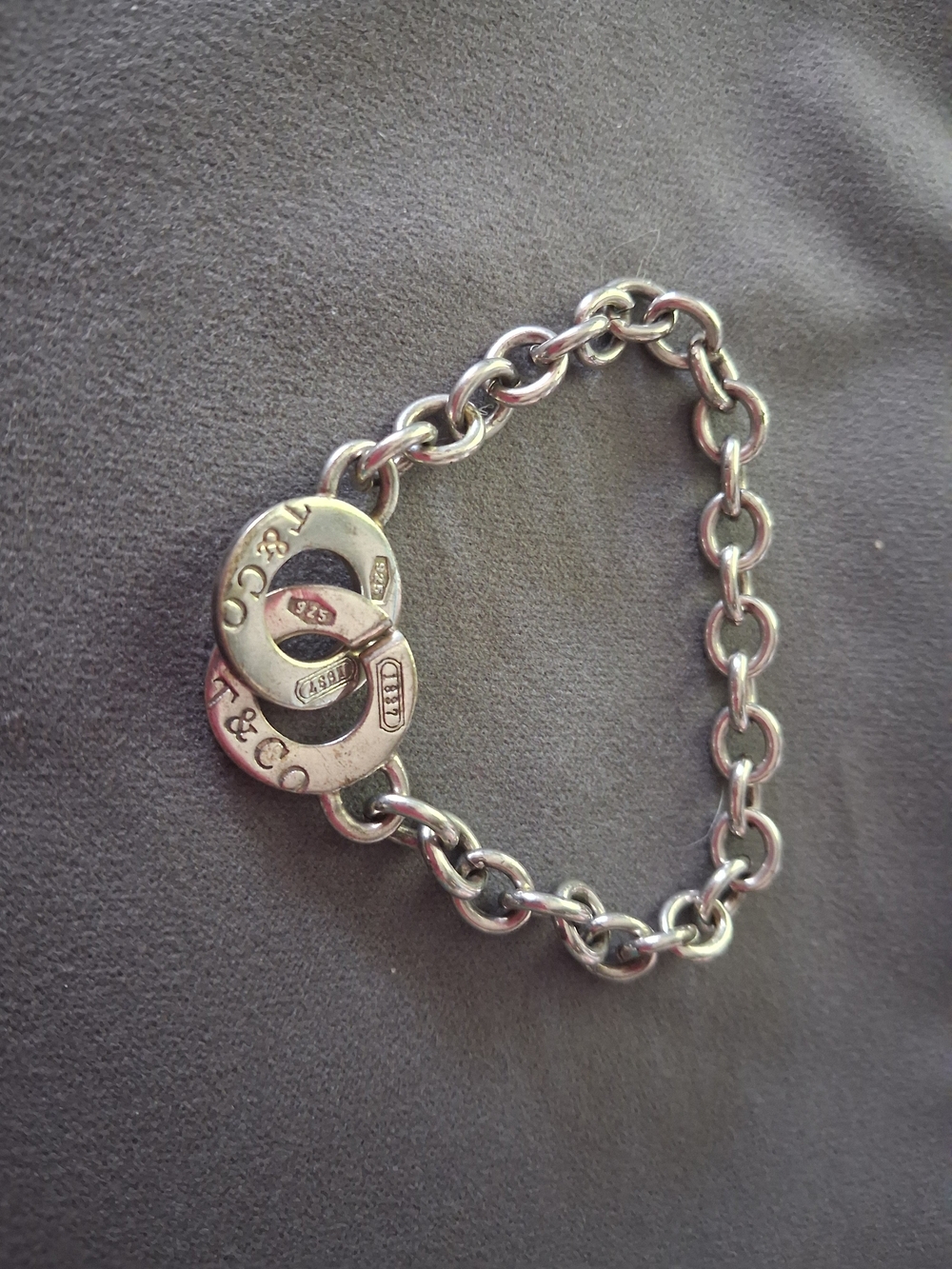 Tiffany & Co. Interlocking Circle Silver Link Bracelet - Picture 3 of 3